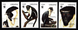 Ghana 1973-1976 Postfrisch Affen #KA434 - Altri & Non Classificati