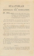 Staatsblad 1915 : Spoorlijn Nieuwveen - Ter Aar - Historische Dokumente