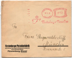 Deutsches Reich Auf Brief Freistempler, Motiv Porzellan #KD235 - Altri & Non Classificati