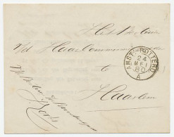 Trein Kleinrondstempel : Amsterdam - Rotterdam A 1880 - Lettres & Documents