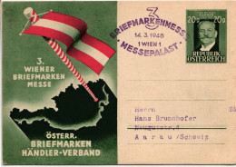 Österreich Als Ganzsache III Briefmarkenmesse 1948 #KD277 - Otros & Sin Clasificación
