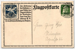 Bayern Auf Postkarte Privatganzsache Flugpost #KD315 - Postal  Stationery