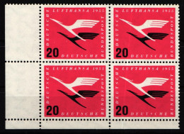 BRD Bund 208 Postfrisch Als 4er Einheit Eckrand #KM534 - Unused Stamps