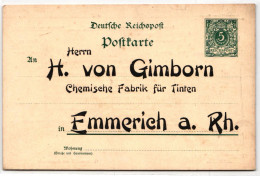 Deutsches Reich PP 9 Als Ganzsache Gimborn #KD198 - Other & Unclassified