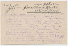 Briefkaart G. 27 Particulier Bedrukt Amsterdam - Duitsland 1890 - Postal Stationery