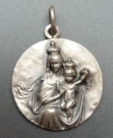 Pendentif Médaille Religieuse Début XXe "Notre-Dame Du Scapulaire" Religious Medal - Religion &  Esoterik