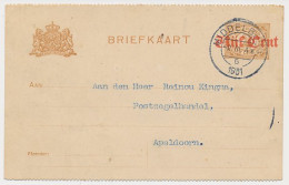 Briefkaart G. 107 B II Middelburg - Apeldoorn 1931 - Entiers Postaux