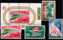 Indonesien 618-622 Und Block 12 Postfrisch Olympische Spiele 1968 Mexico #KO120 - Andere & Zonder Classificatie