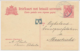 Briefkaart G. 104 V-krt. Nieuwe Pekela - Maastricht 1920 - Entiers Postaux
