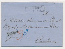 Ruhrort Duitsland - Haarlem 1857 - Franco - ...-1852 Préphilatélie