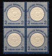 Deutsches Reich 20 Postfrisch Als Viererblock Ungefaltet #KB849 - Sonstige & Ohne Zuordnung