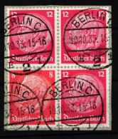 Deutsches Reich W 46 Gestempelt Auf Briefstück #KD072 - Zusammendrucke