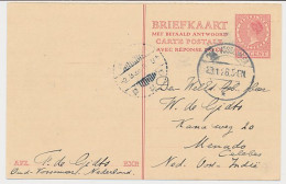 Briefkaart G. 212 V-krt. Oud Vossemeer - Menado Ned. Indie 1928 - Ganzsachen