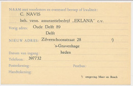 Verhuiskaart G. 24 Particulier Bedrukt Delft - Postal Stationery