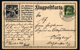 Bayern Teilamtliche Sonderflugpostkarten SFP 1 /02 Gestempelt Geknickt #KB994 - Postal  Stationery
