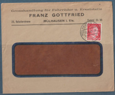 Lettre Occupation Allemande Alsace WWII Mülhausen - Mulhouse 1942 Franz Gottfried Fahrräder - Briefe U. Dokumente