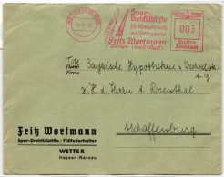 Deutsches Reich Auf Brief Freistempler Fritz Wortmann #KD524 - Sonstige & Ohne Zuordnung