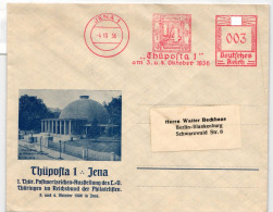 Deutsches Reich Auf Brief Freistempler Thüposta Jena 1936 #KD302 - Other & Unclassified