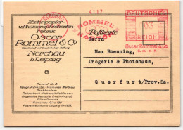Deutsches Reich Auf Postkarte Freistempler Oscar Rommel & Co. #KD544 - Sonstige & Ohne Zuordnung