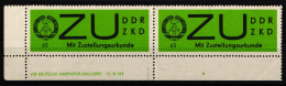 DDR Dienstmarken Zustellungsurkunde 2x DV Postfrisch Geprüft Schönherr #KR287 - Andere & Zonder Classificatie