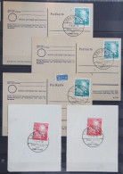 BRD Bund Lot 111-112 Gestempelt Auf Postkarte Oder Papier #KM529 - Afgestempeld