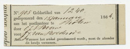 Tholen 1864 - Stortingsbewijs Geldartikel - Zonder Classificatie