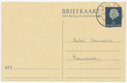 Briefkaart G. 316 V.krt. Hulst - Leeuwarden 1957 - Postal Stationery