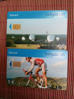 2 Phonecards Belgium Used - With Chip