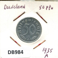 50 REICHSPFENNIG 1935 A ALLEMAGNE Pièce GERMANY #DB984.F.A - 50 Reichspfennig