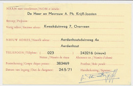 Verhuiskaart G. 36 Particulier Bedrukt Haarlem 1971 - Entiers Postaux