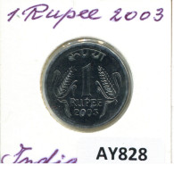 1 RUPEE 2003 INDIA Coin #AY828.U.A - Indien