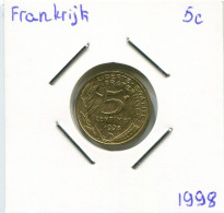 5 CENTIMES 1998 FRANCE Coin French Coin #AM770.U.A - 5 Centimes