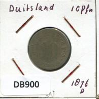 10 PFENNIG 1876 D GERMANY Coin #DB900.U.A - 10 Pfennig