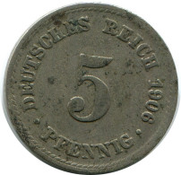 5 PFENNIG 1906 A ALEMANIA Moneda GERMANY #DB232.E.A - 5 Pfennig