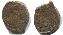 THESSALONIKI FOLLIS Authentique Antique BYZANTIN Pièce 6.2g/25mm #AB363.9.F.A - Bizantine