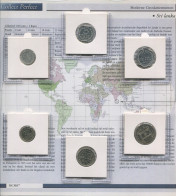 SRI LANKA 1975-2001 Coin SET 1. 5. 10. 25. 50 CENTS. 1 RUPEE UNC #SET1177.5.U.A - Sri Lanka