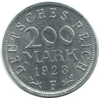 200 MARK 1923 F DEUTSCHLAND Münze GERMANY #AE418.D.A - 200 & 500 Mark