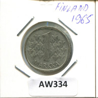 1 MARKKA 1965 FINLANDE FINLAND Pièce #AW334.F.A - Finlande