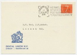 Firma Briefkaart Utrecht 1956 - Dental Union - Ohne Zuordnung