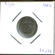 25 CENTIMES 1964 DUTCH Text BÉLGICA BELGIUM Moneda #AU604.E.A - 25 Cents