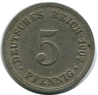 5 PFENNIG 1907 A ALLEMAGNE Pièce GERMANY #DB174.F.A - 5 Pfennig