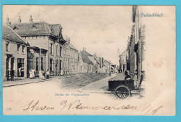 NEDERLAND Prentbriefkaart Markt En Postkantoor Oudenbosch 1903 Asperen Kleinrond Naar Beesd - Autres & Non Classés