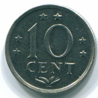 10 CENTS 1970 NIEDERLÄNDISCHE ANTILLEN Nickel Koloniale Münze #S13383.D.A - Niederländische Antillen