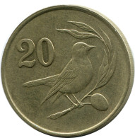 20 CENTS 1983 CHIPRE CYPRUS Moneda #AP287.E.A - Chypre