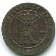 1 CENT 1856 INDIAS ORIENTALES DE LOS PAÍSES BAJOS INDONESIA Copper #S10020.E.A - Dutch East Indies