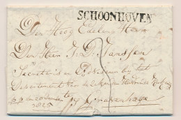 SCHOONHOVEN - S Gravenhage 1825 - Lakzegel - ...-1852 Préphilatélie