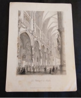 Mechelen Gravure Sint Rombouts Die Kathedrale Zu Mechelen A.H Payne +- 1850 - Prints & Engravings