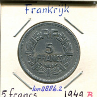 5 FRANCS 1949 B FRANKREICH FRANCE Französisch Münze #AM373.D.A - 5 Francs