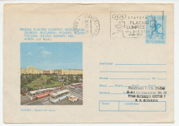 Postal Stationery Romania 1980 Olympic Torch Route - Traffic - Busses - Sonstige & Ohne Zuordnung