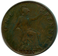 PENNY 1920 UK GRANDE-BRETAGNE GREAT BRITAIN Pièce #AX073.F.A - D. 1 Penny